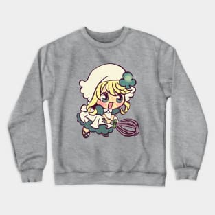 I draw green guardian chara su / shugo chara anime Crewneck Sweatshirt